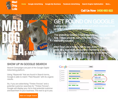 WIX Website built by Mad Dog Lola eMarketing